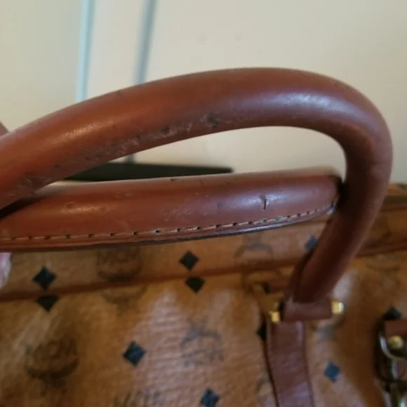 VINTAGE  MCM luggage  laptop carry on detachable strql bag - Picture 13 of 16